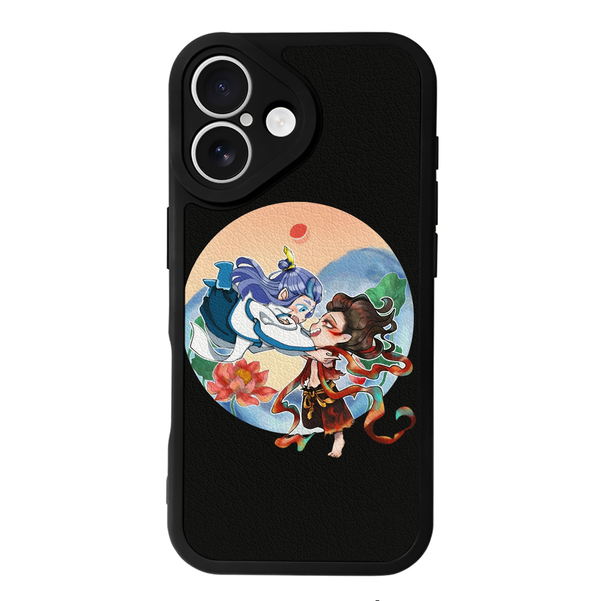 （画像用） Ne Zha 2 ナタ 魔童の大暴れ 【iPhone 16シリーズ対応】シリコンスマホケース（レザー調） 材質：シリコン